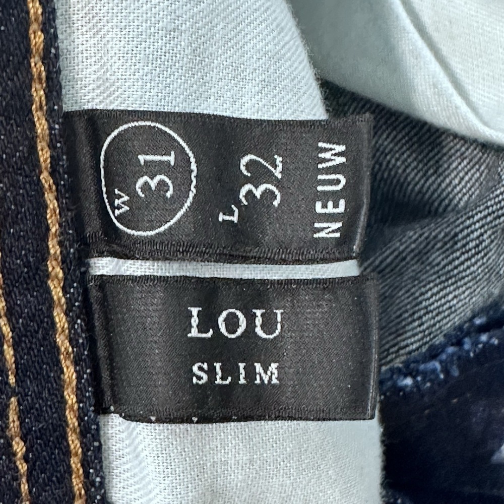 Neuw Mens Selvedge Denim Button Fly Italian Lou Slim 31 x 28 Medium Dark‎ Wash - Picture 4 of 8